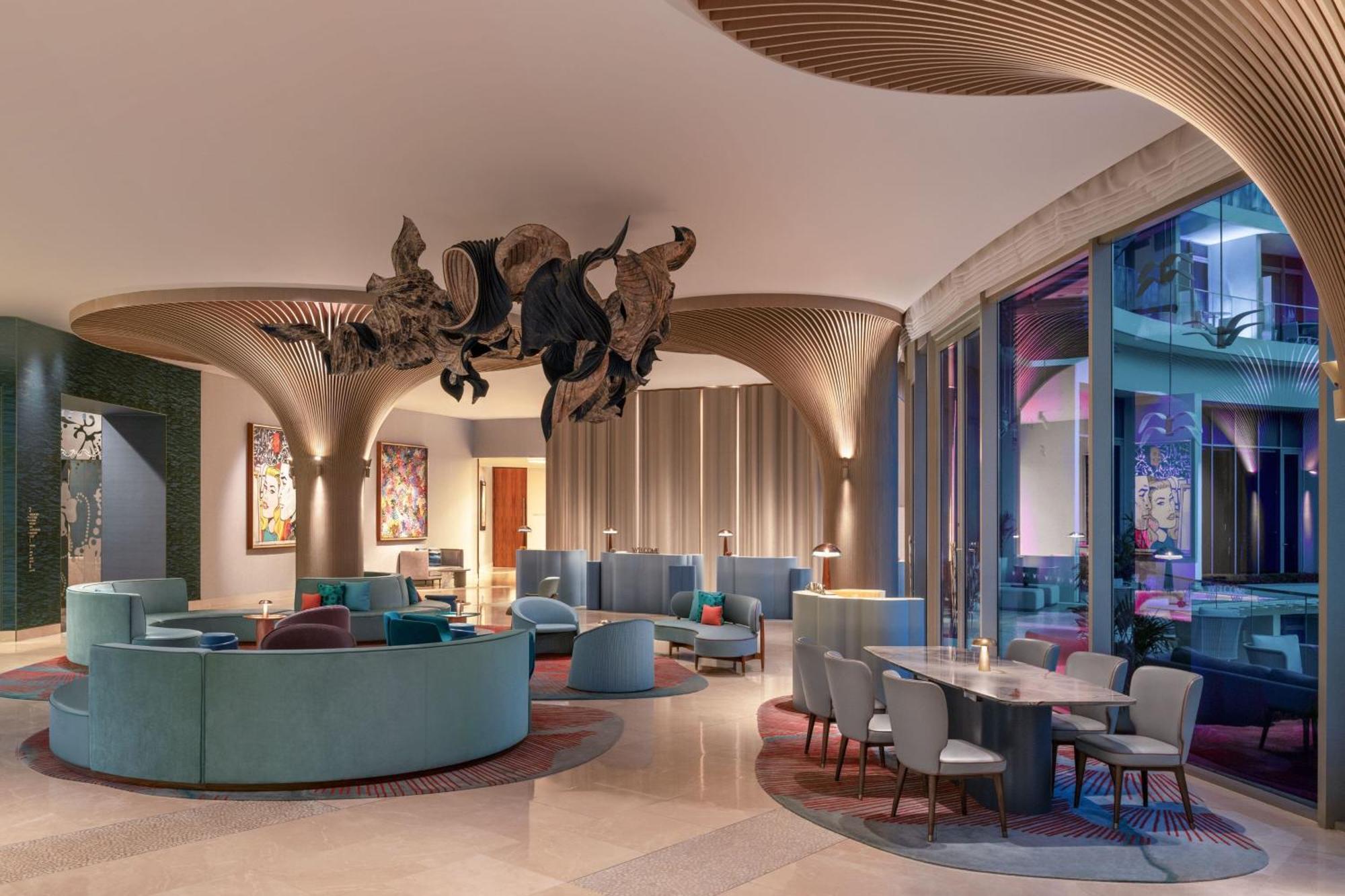 W Singapore - Sentosa Cove Singapura Exterior foto The lobby of the hotel